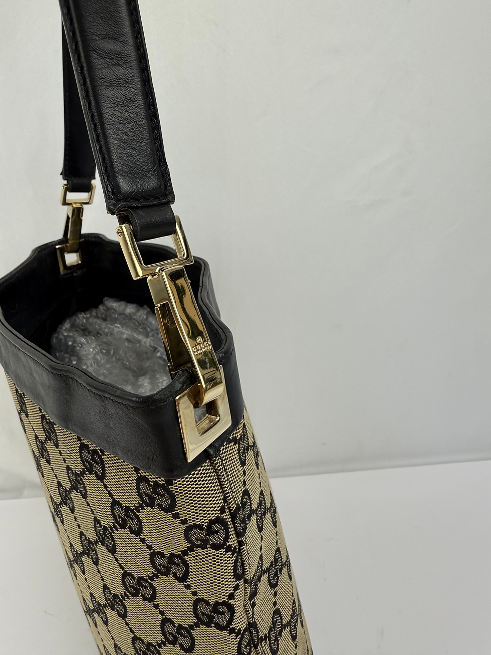 Thumbnail: Vintage Gucci GG Canvas Flat Shoulder Bag