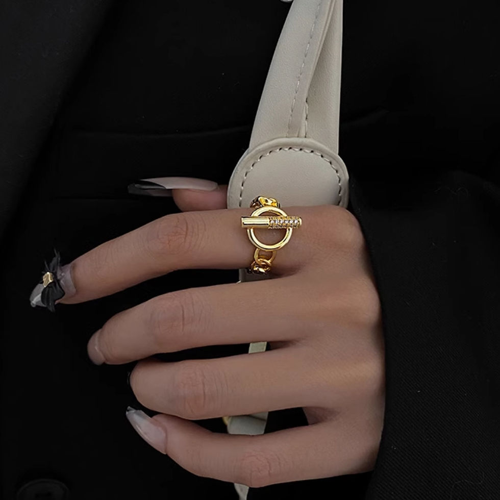 Miniatura: Anillo Cadena Cìrculo