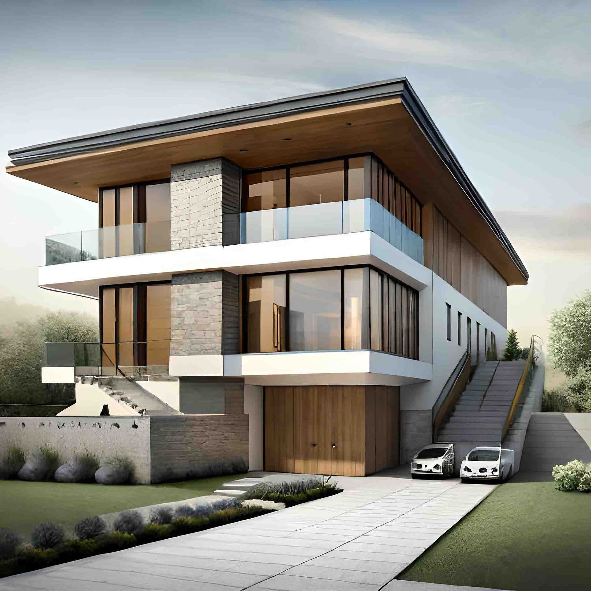 Modern villa cephe tasarımı Onha Mimarlık 
