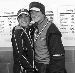 Danielle and Maggie Celebrating Stat