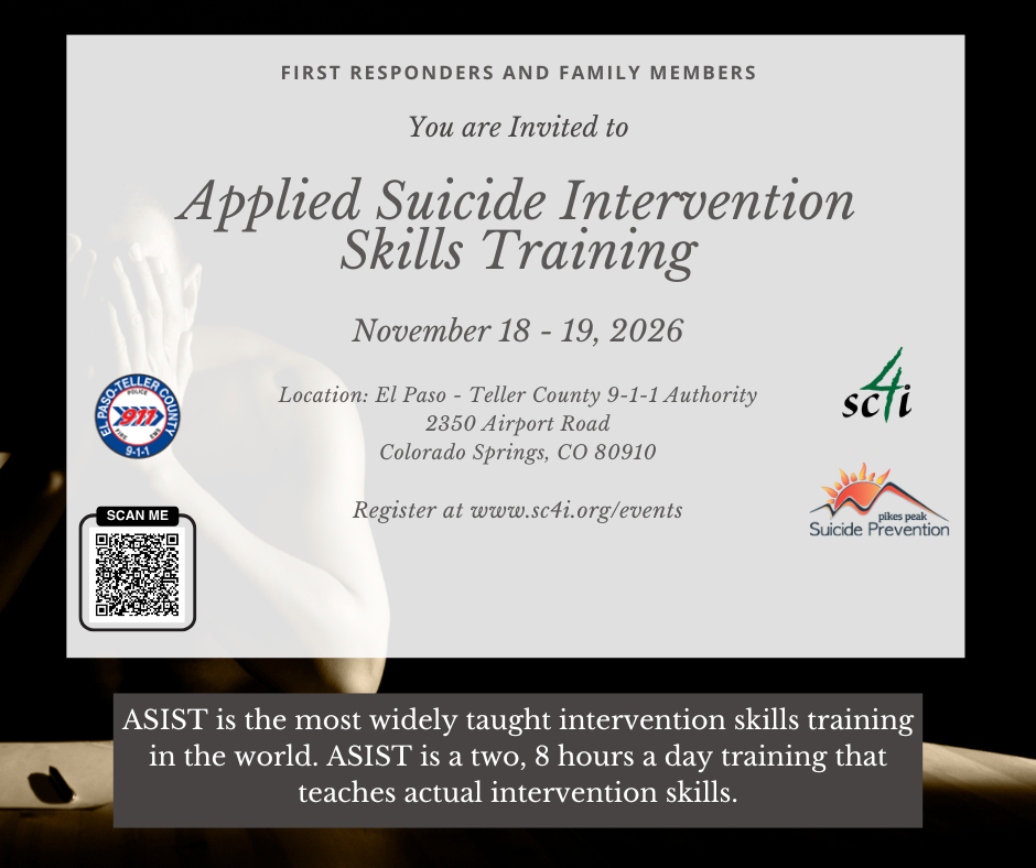 Applied Suicide Intervention Skills Training (ASIST) for First Responders - Nov 18 - 19, 2026