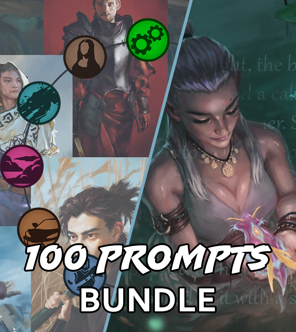 100 Illustration & Study Prompts Workbook Bundle Nik Hagialas Art