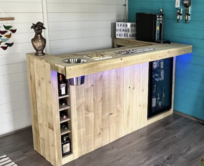 Thumbnail: XANDER Bar - (Fridge Bar with wine rack +extra shelving)