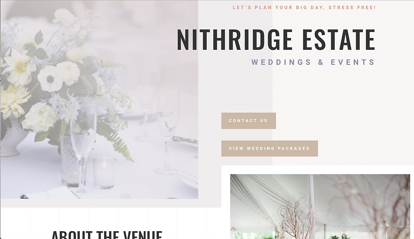 Sample Wedding Website - Created by Cinis Marketing