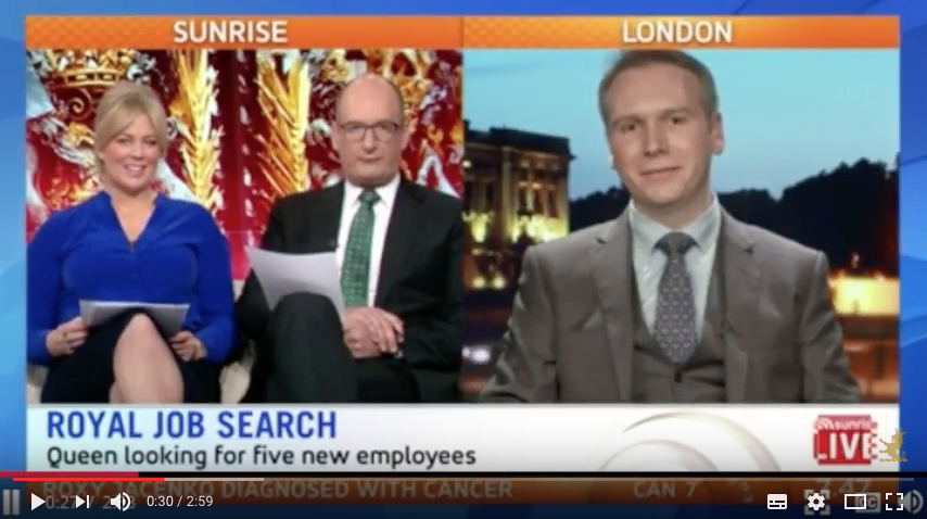 Grant Harrold on Sunrise