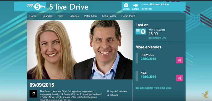 BBC's 5live with Grant Harrold