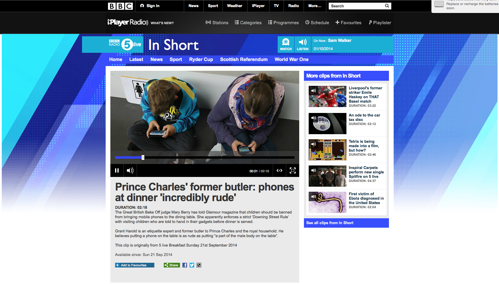 Grant Harrold on BBC Radio Bristol