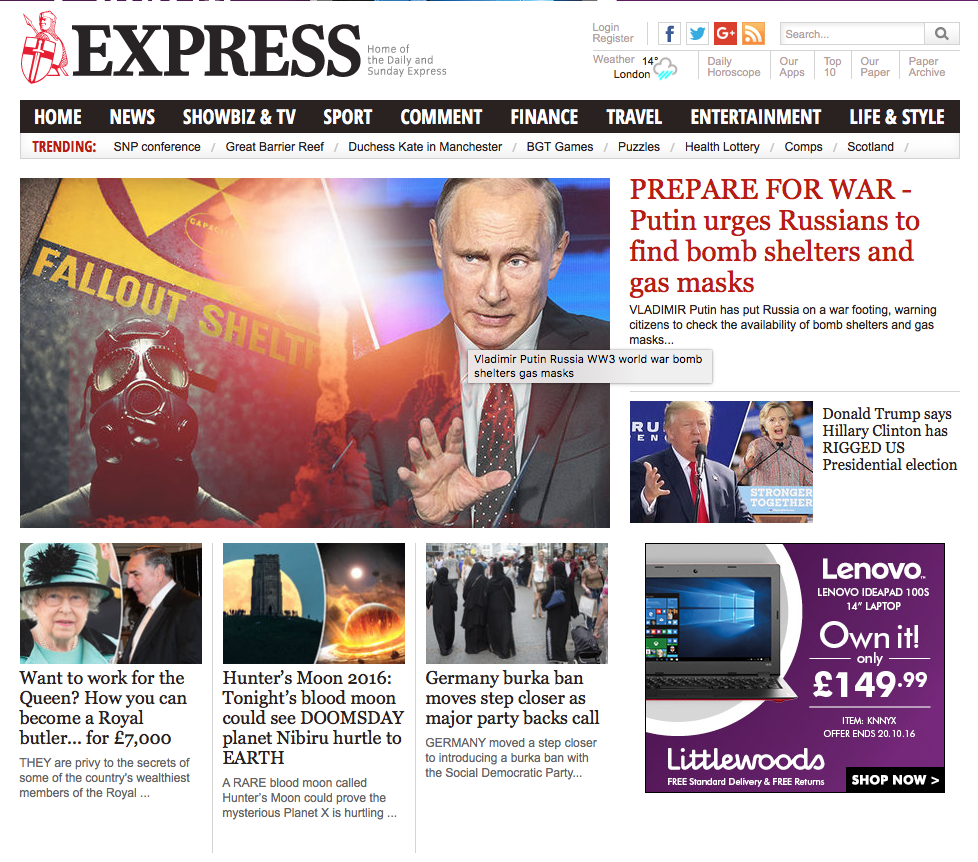 Daily Express on The Royal School.