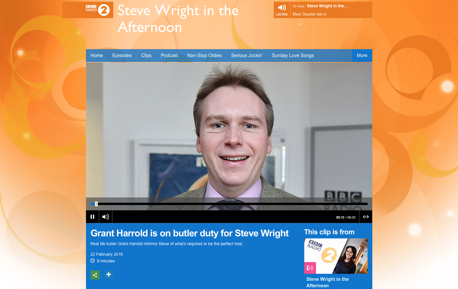 BBC Radio 2 with Grant Harrold
