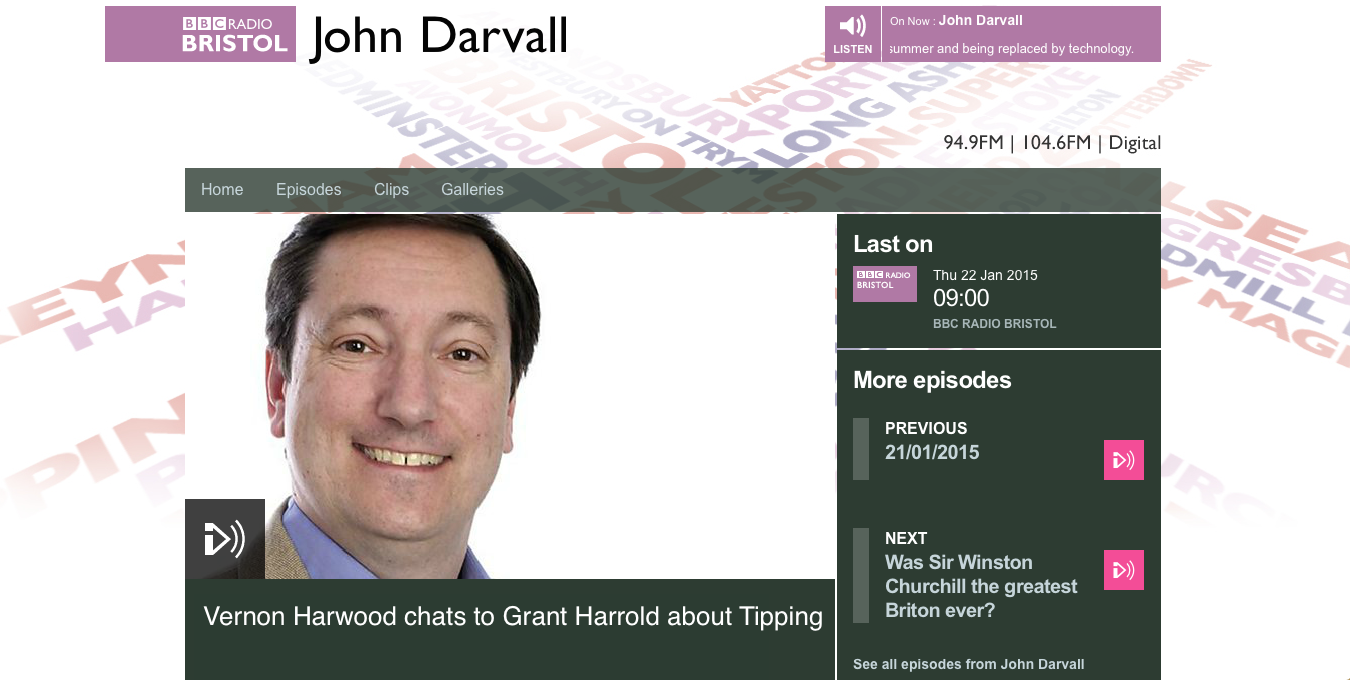 Grant Harrold chats to BBC Bristol