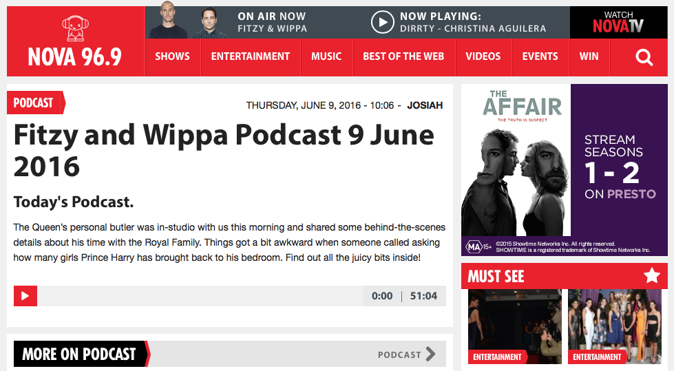 Fitzy and Wippa meet The Royal Butle