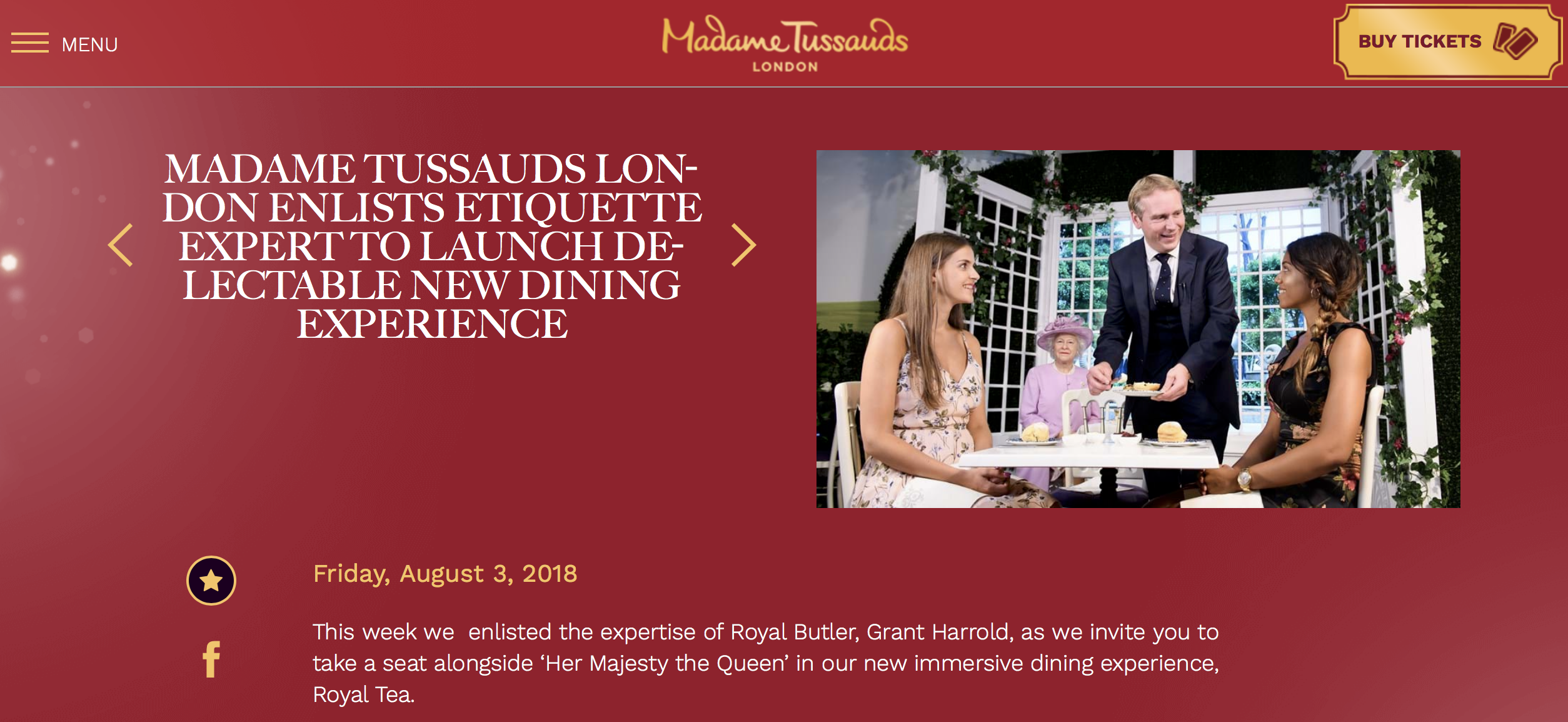 Madame Tussauds & The Royal Butler
