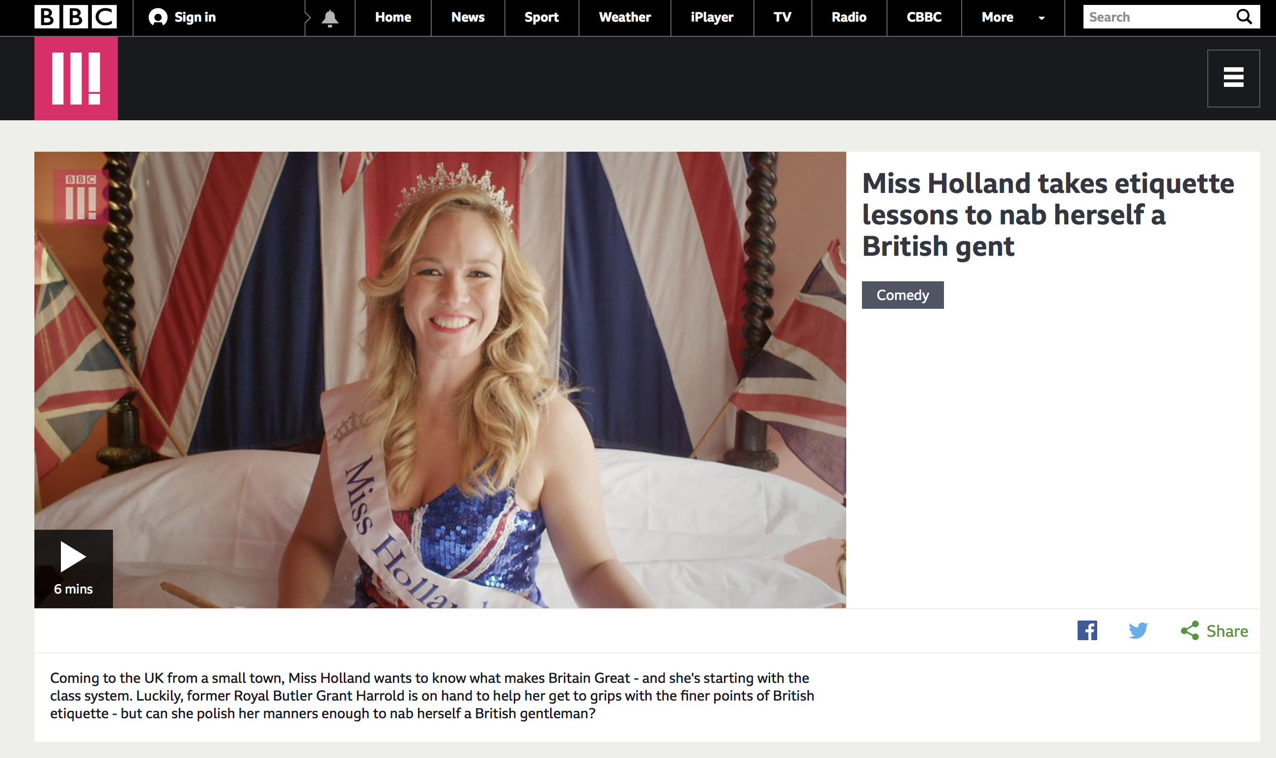 BBC Three, Miss Holland