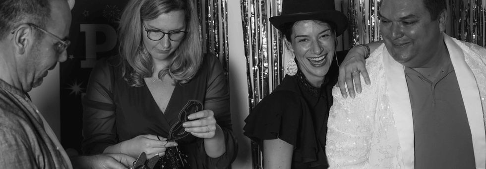 Direktaufnahme aus der Fotobox mit lachenden Gästen