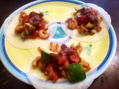 Shrimp Jicama Wrap "Tacos"