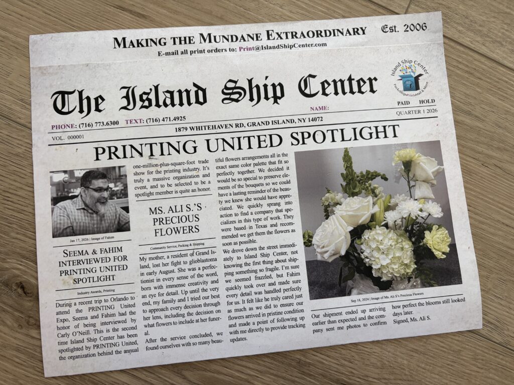 the island ship center times