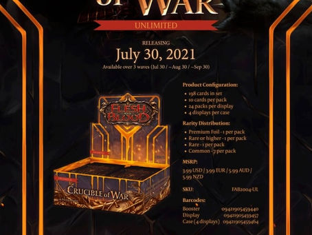 【FAB】 ~ Crucible of War Unlimited 上市