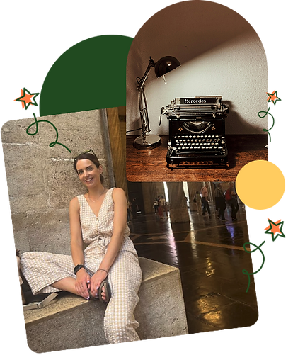 Ali and her vintage typewriter