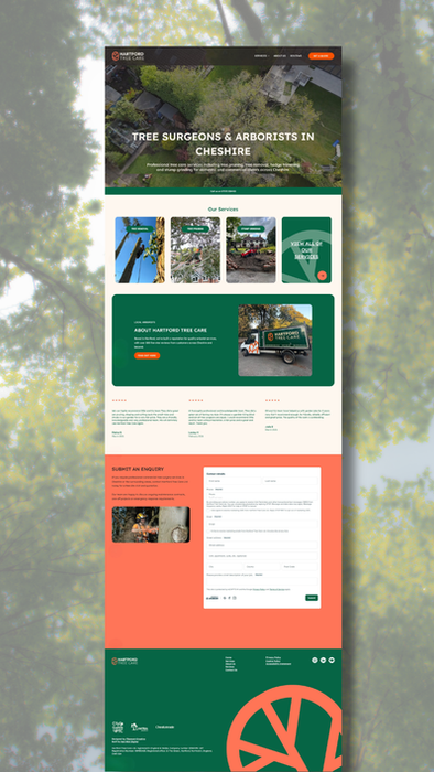 Hartford Tree Care Homepage Website Design