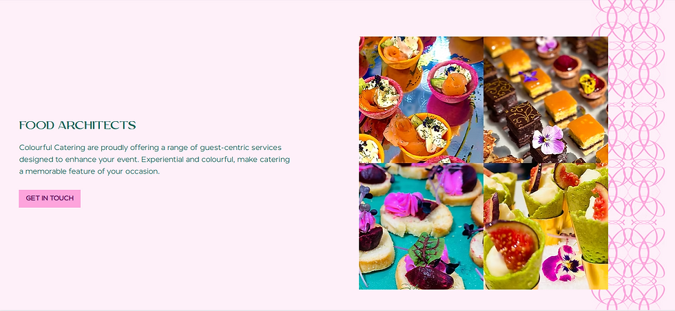 Website Design for 'Colourful Catering' created by Hot Mint Digital