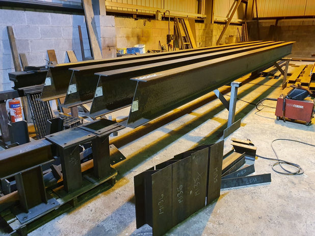 Steel work ready for installation on a resoration project