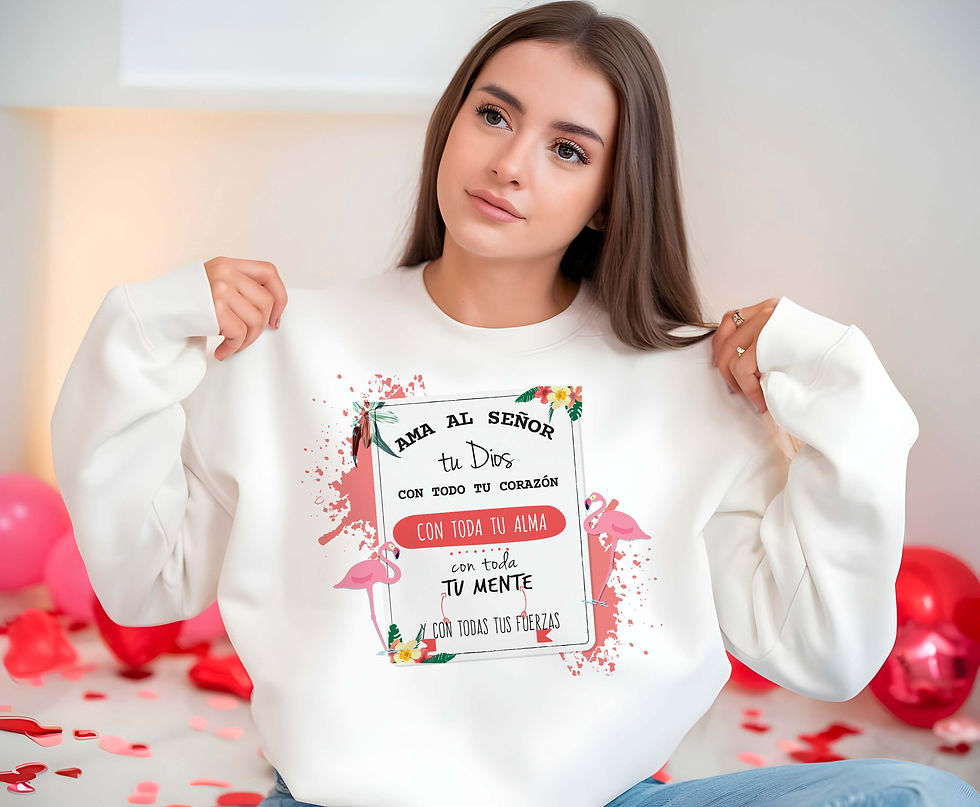 Polerón frase "Ama al señor tu Dios con todo el corazón"