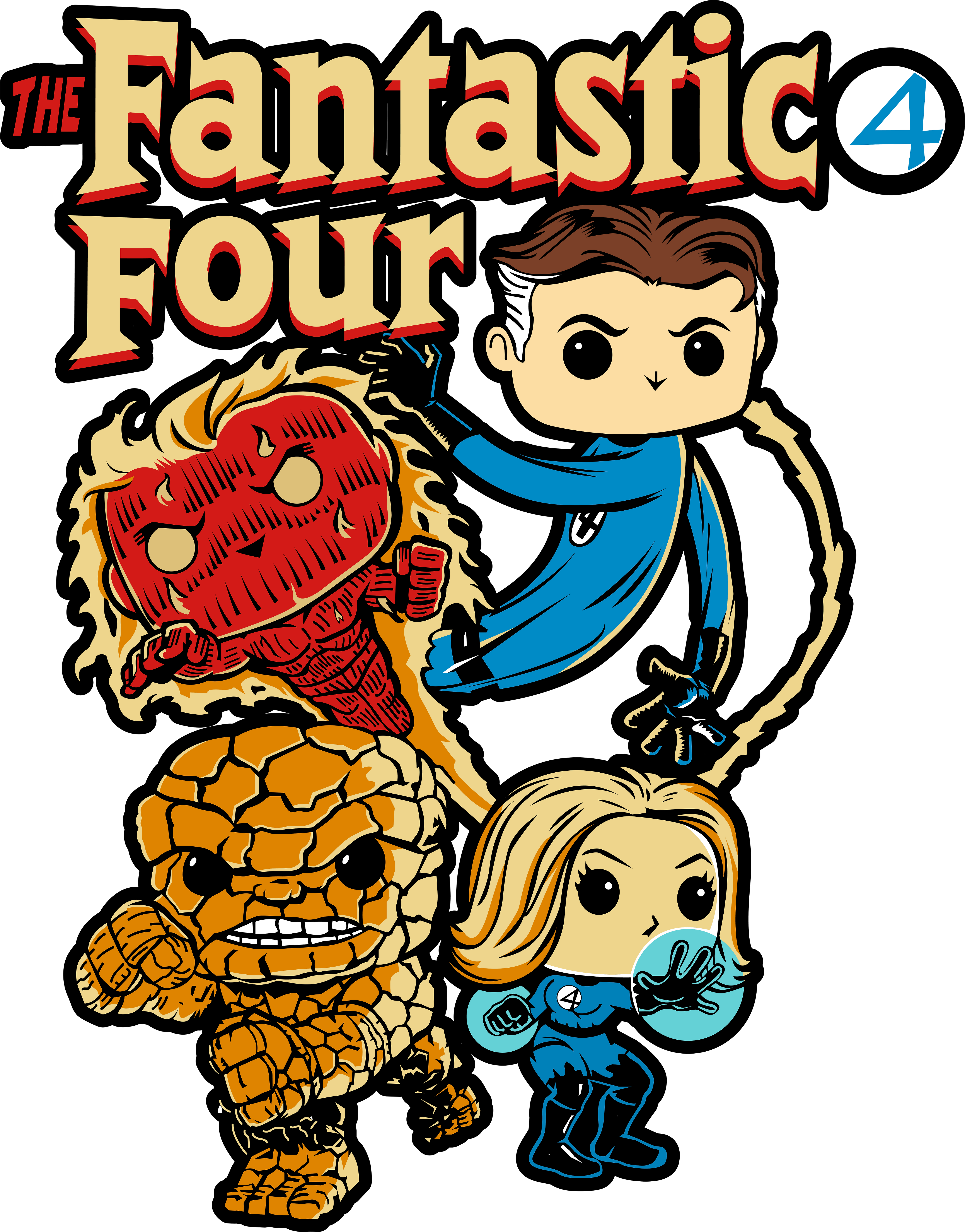 Polera o polerón estampado Los 4 fantasticos