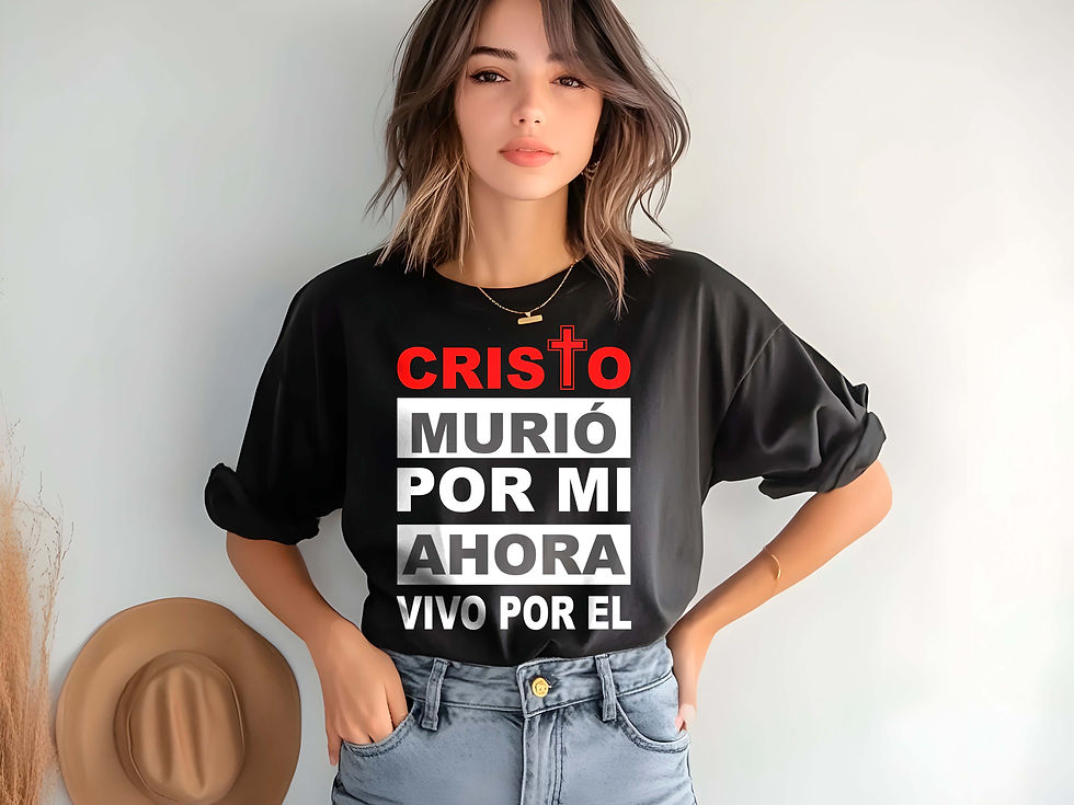 Polera "Cristo murió por todos ahora yo vivo por el"
