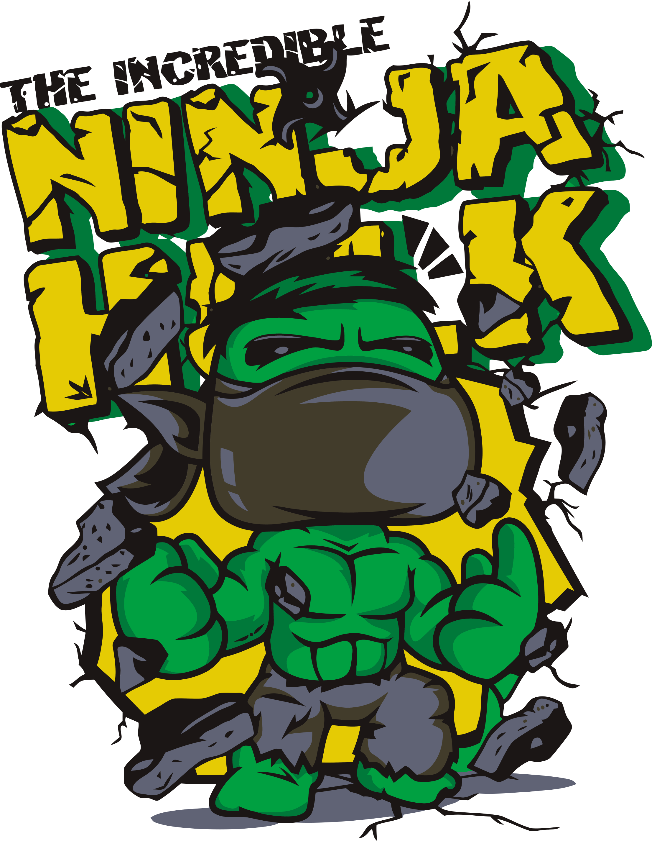 Polera o polerón estampado Ninja Hulk