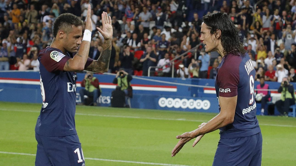 Neymar e Cavani, antes das desavenças
