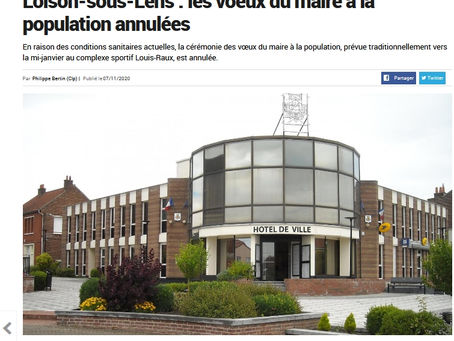 Annulation vœux du Maire.