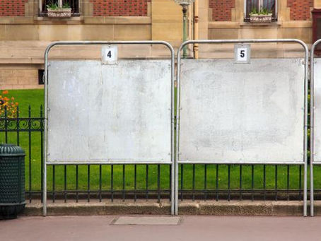 Panneau électoral.