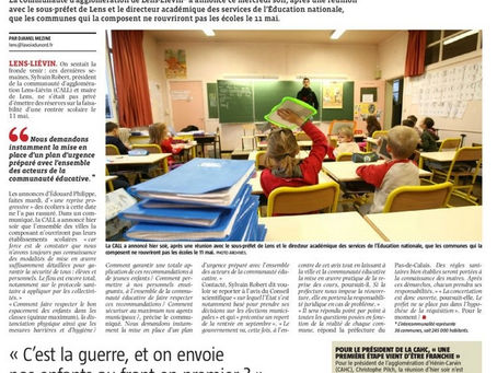 Pas d'ouverture des écoles.