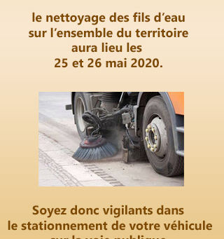 Nettoyage des fils d'eau.