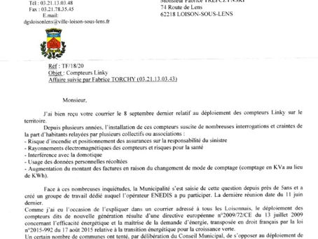 Réponse de la mairie.