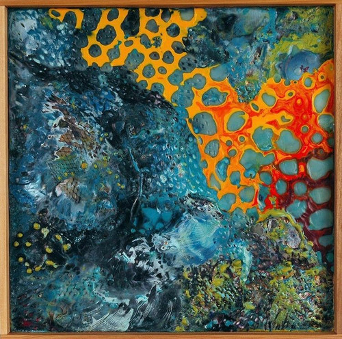 "Ocean Rhythms" Encaustic Painting | Taylor & Rae Studio