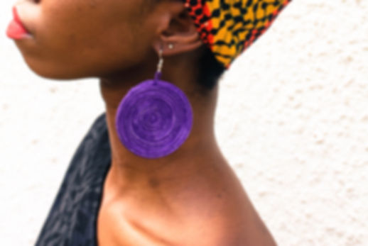 Purple Sisal Earring