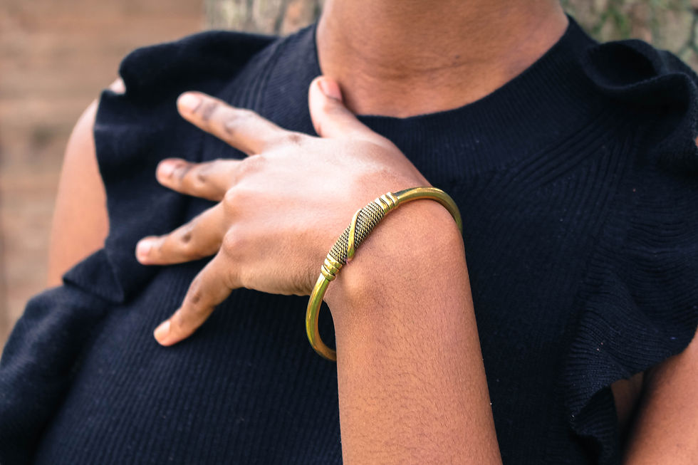 Thumbnail: Brass spiral bracelets