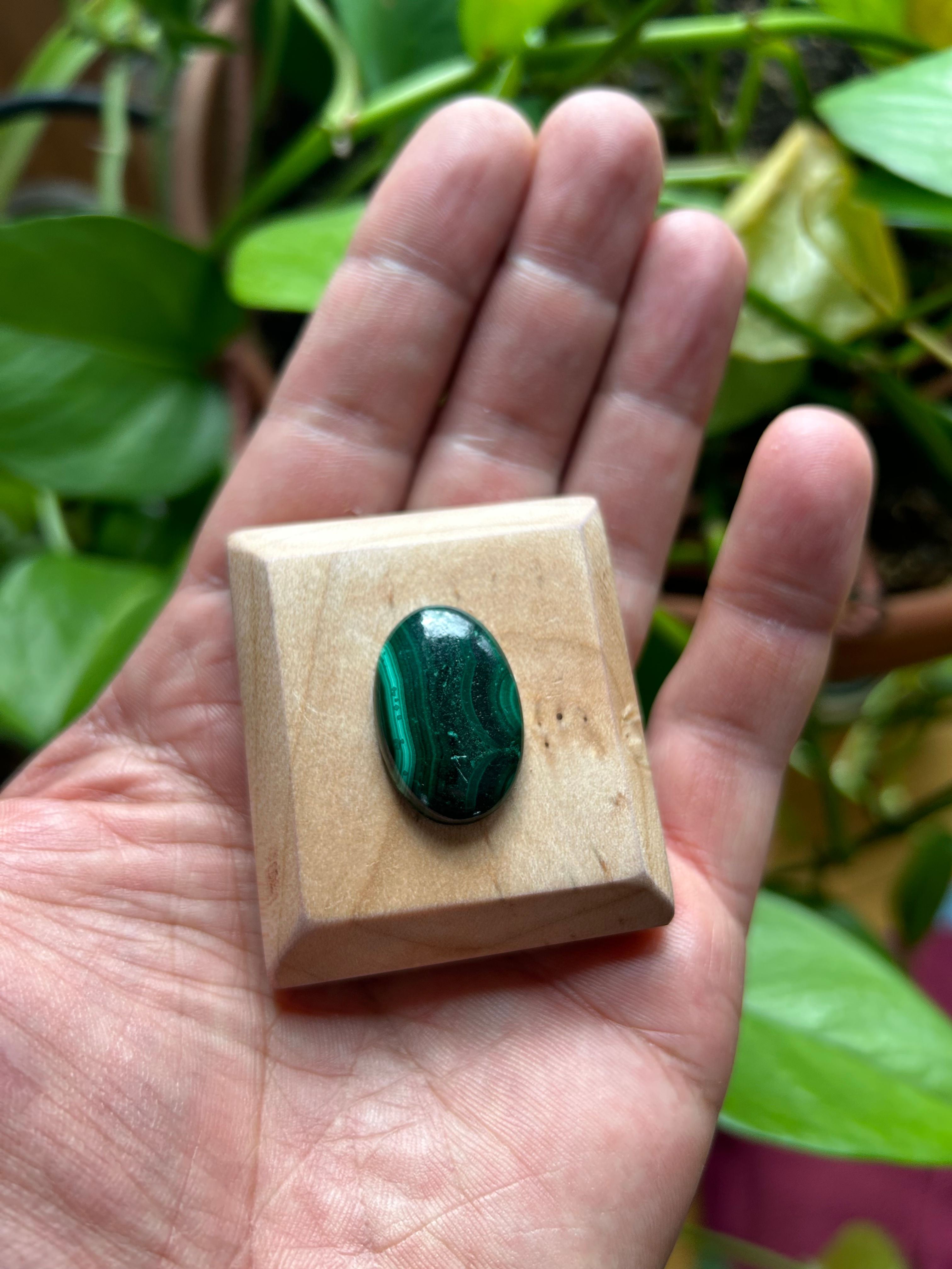 Malachite on Maple Talisman