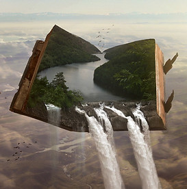 river of possibilities flowing from a book