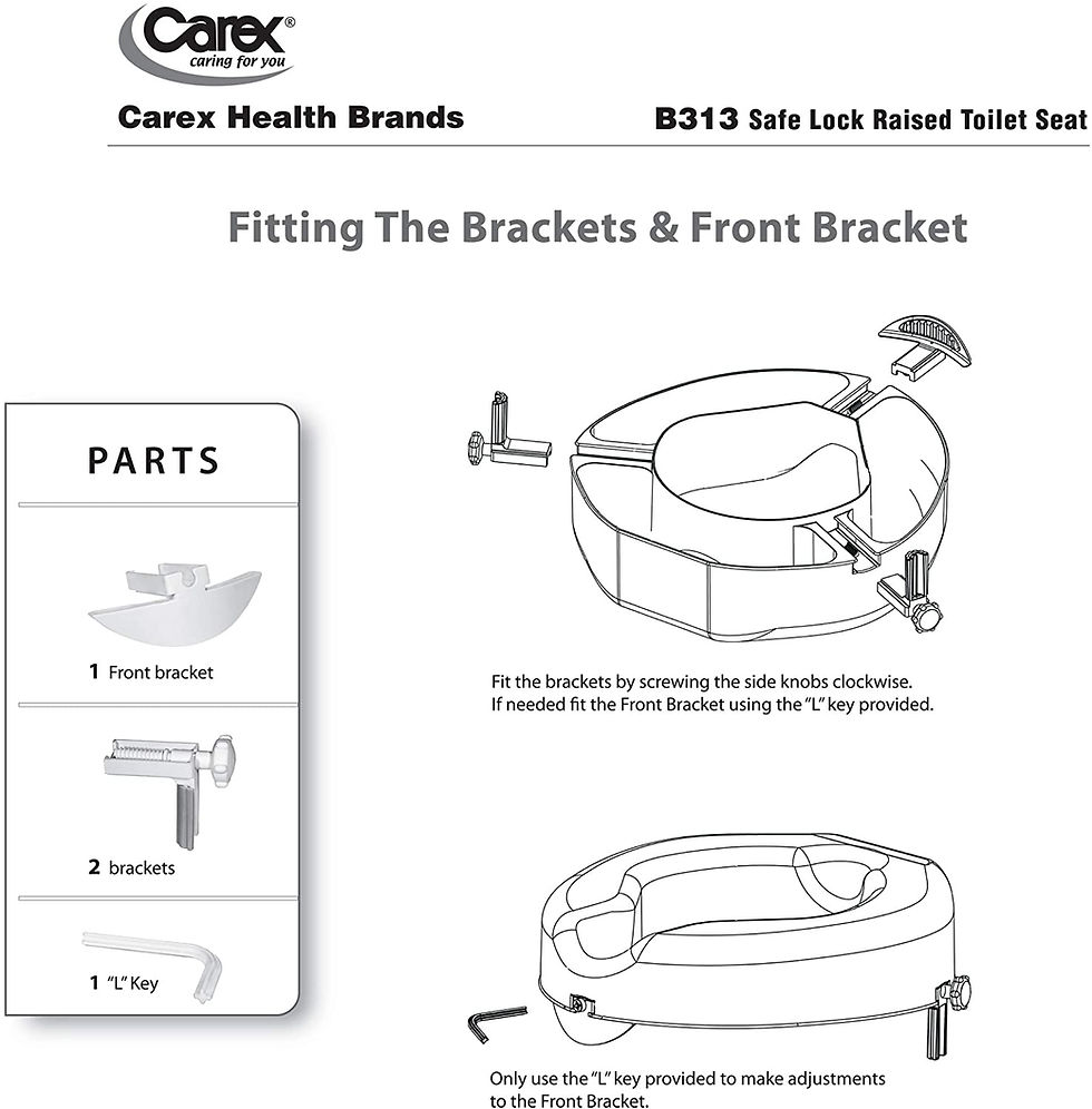 Thumbnail: Raised Toilet Seat 500lb Weight Capacity Universal