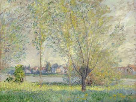 An impasto landscape painting by Claude Monet year 1880