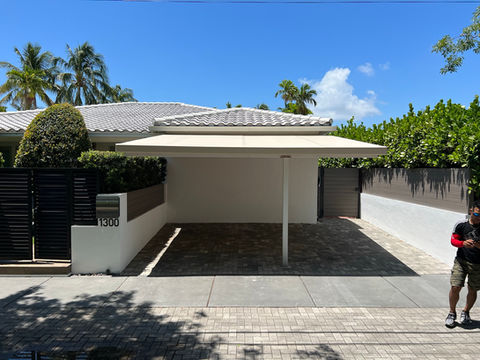 Attached Residential Carport Awning