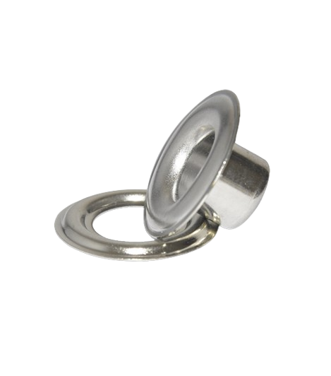 #1 SPGW (5/16") Brass Self-Piercing Grommet and Washer Nickel Color