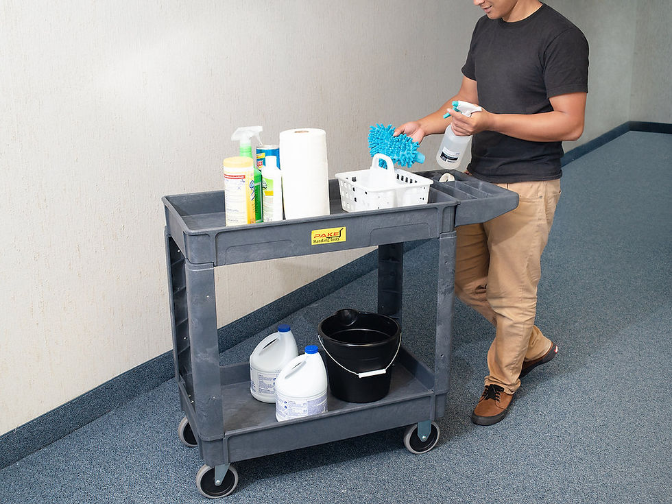 Thumbnail: Plastic Utility Cart, 550lb., 38" x 17.25", 2 Shelves
