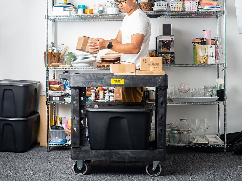 Thumbnail: Plastic Utility Cart, 550lb., 34.5" X 16.7", 2 Shelves
