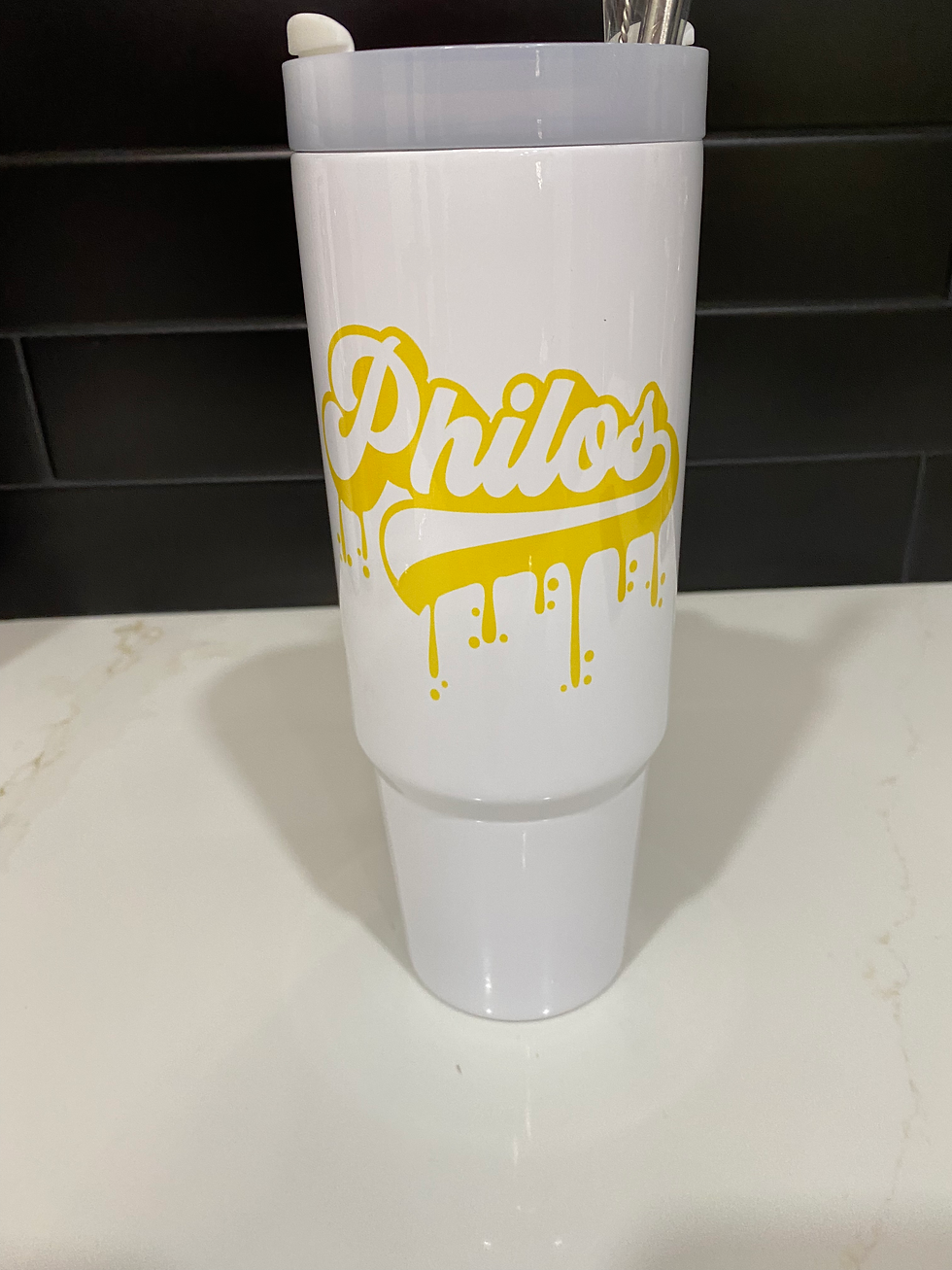 30oz Philos Tumbler w/stainless steel straw