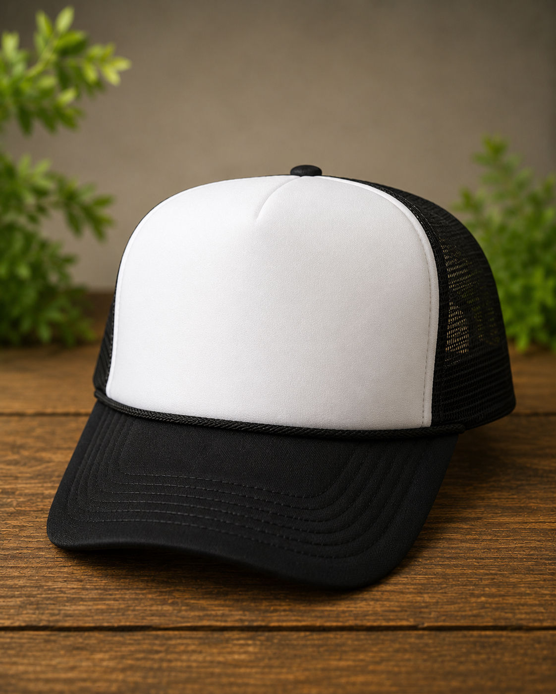 Customized Embroidered Structured Trucker Hat (Text and graphic)