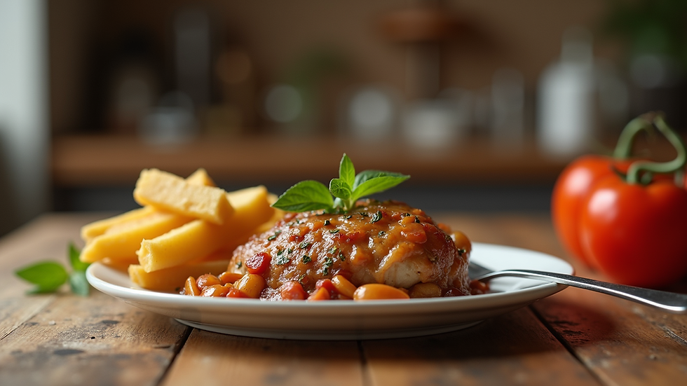 Primer plano de un plato con comida saludable para perros