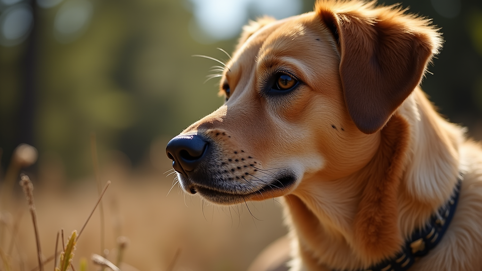 Close-up de perro feliz con pelaje brillante